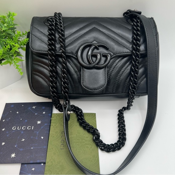 Gucci Handbags - Gucci Mormont black on black shoulder bag ❤️